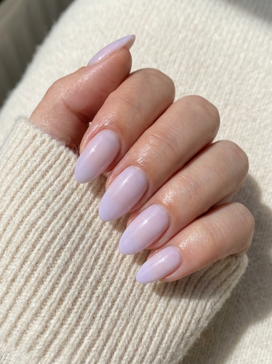 Milky Lavender Nails als Milky Nails Inspiration 2026